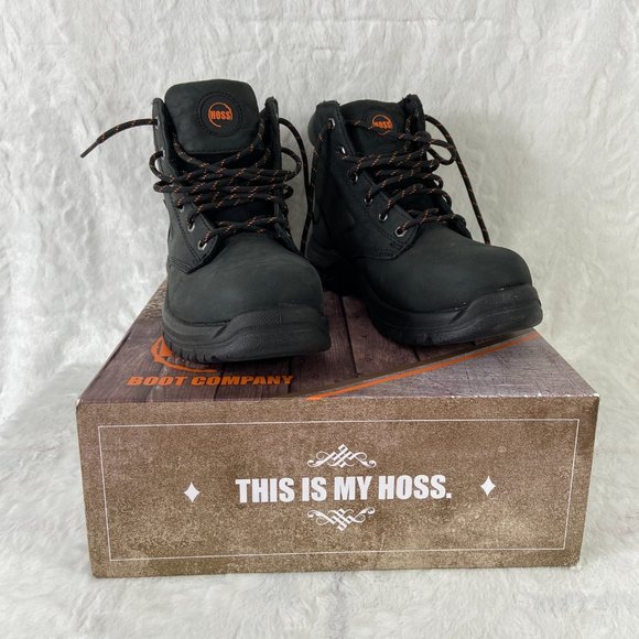 Hoss Men's 60141 Basin Black Wide Steel Toe Work Boot SZ 8 D new in Box - Picture 5 of 15